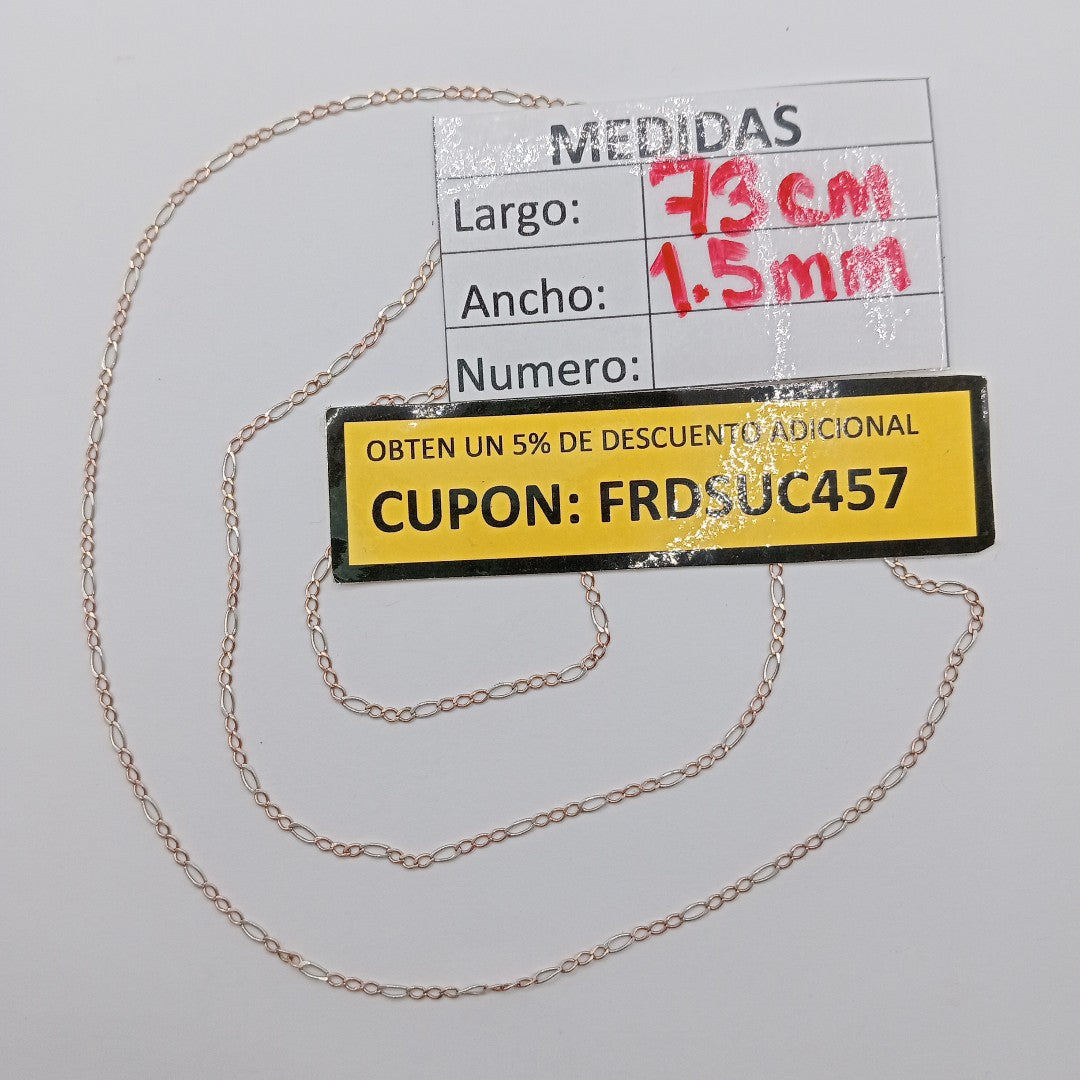 CADENA ORO COMBINADO 10 K 2.6 GRMS (SEMINUEVO)