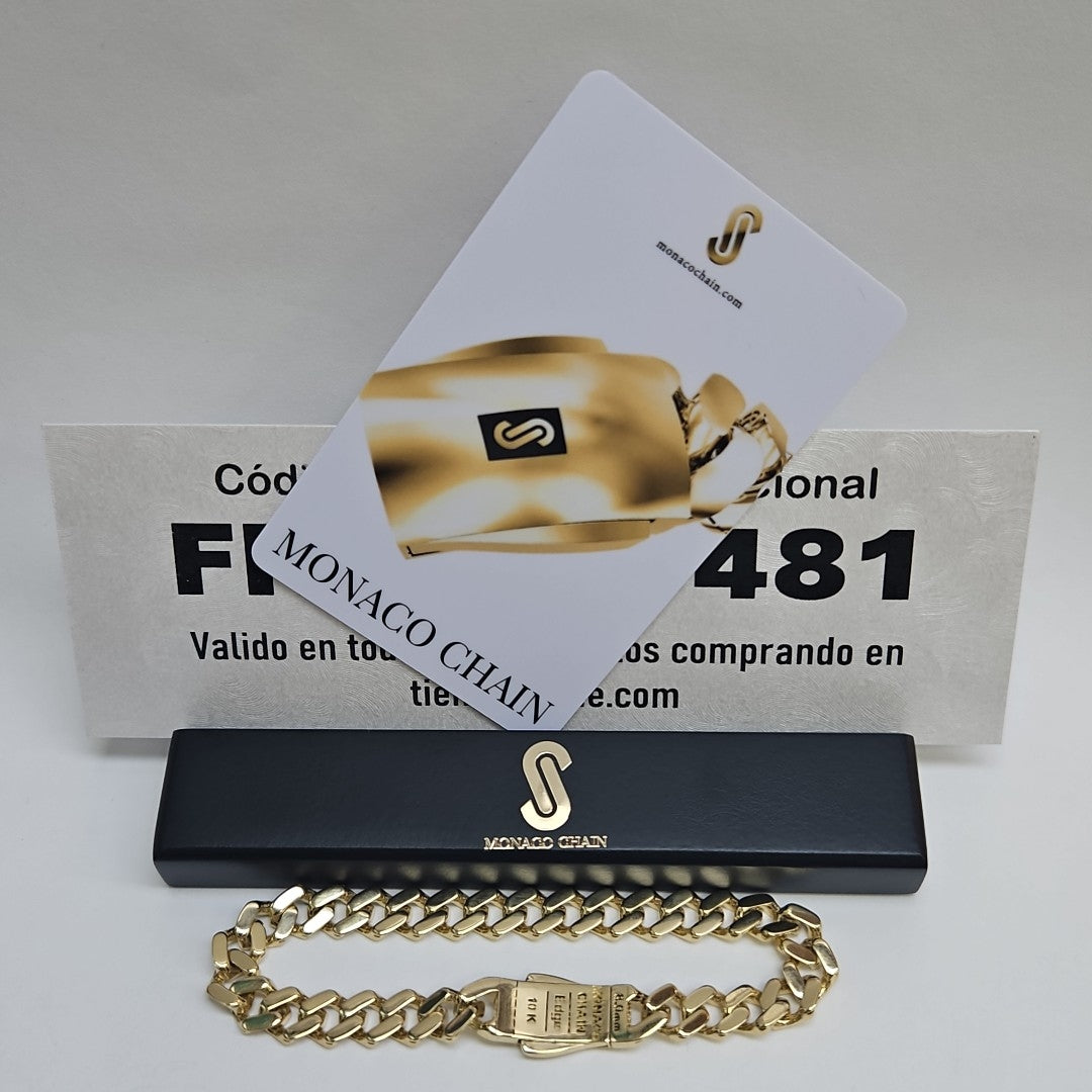 PULSERA MONACO ORO 10K 7.8 (NUEVO)