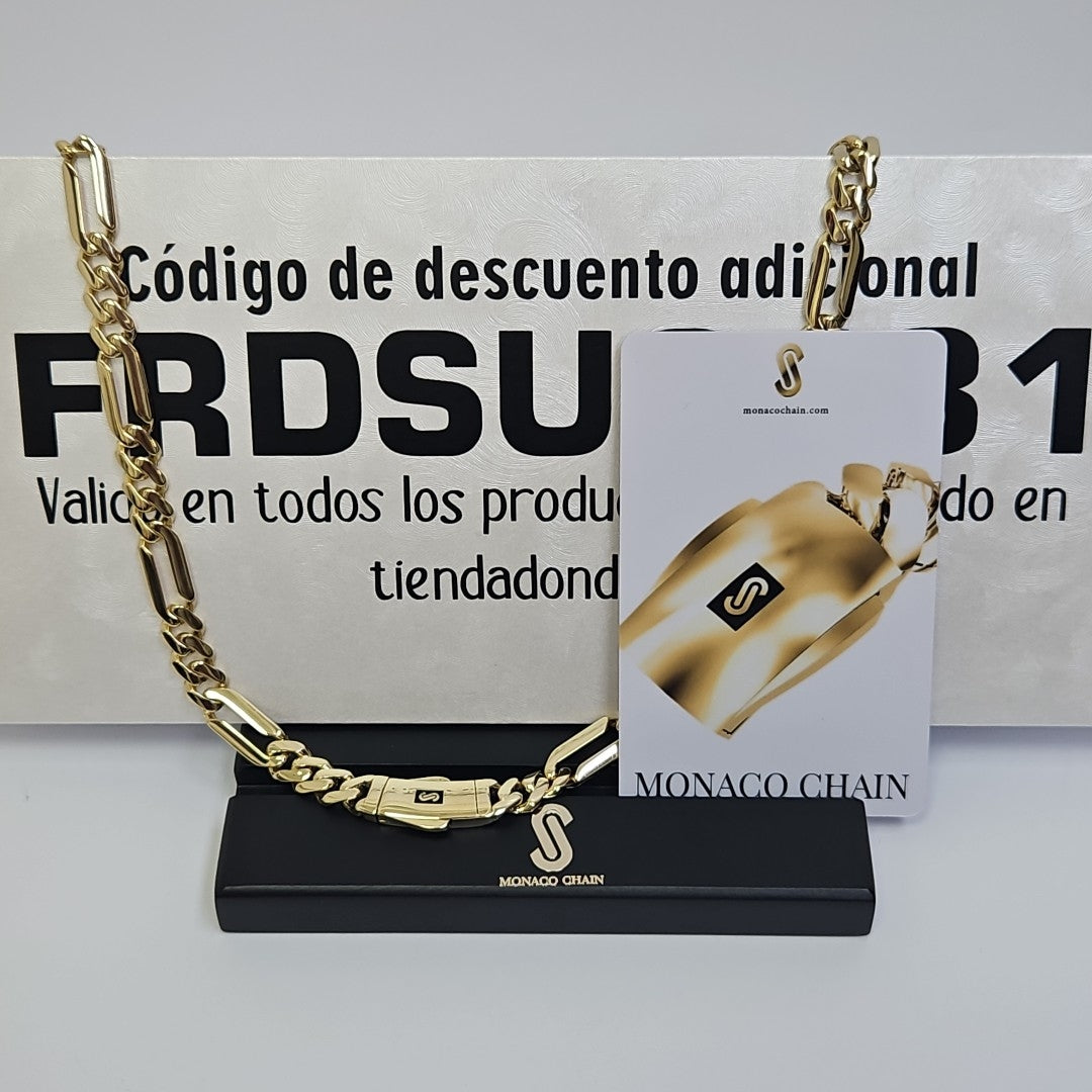 CADENA MONACO ORO 14K 23 (NUEVO)