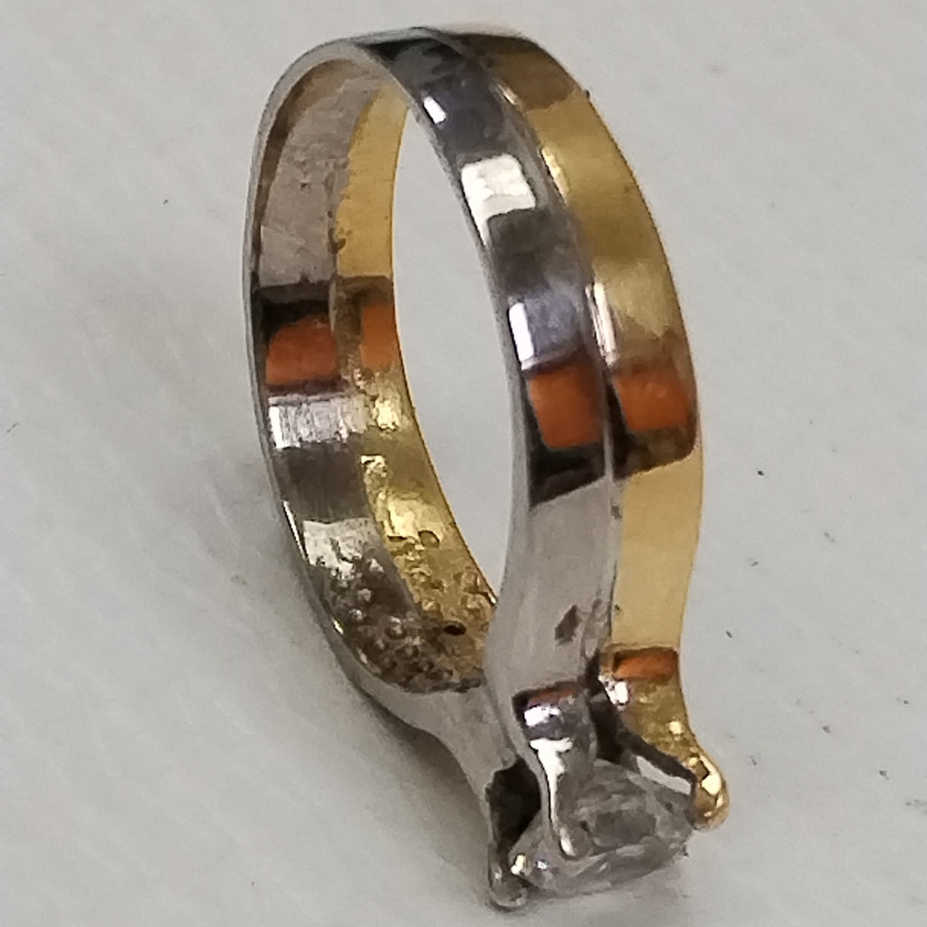 SOLITARIO ORO,ORO BLANCO 14 K 3,60 GRMS (SEMINUEVO)