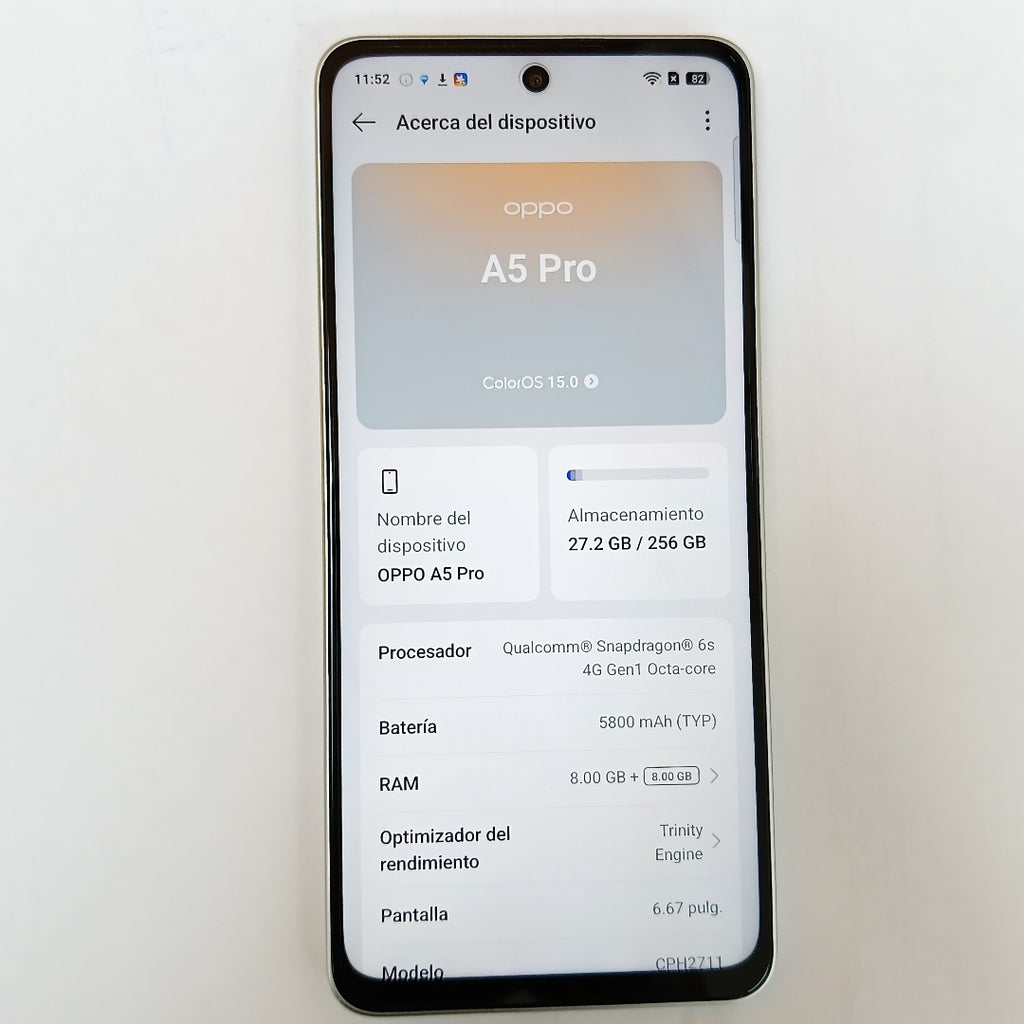 CELULAR OPPO  A5 PRO CPH2711 (2025) 256 GB 8 GB RAM (SEMINUEVO)