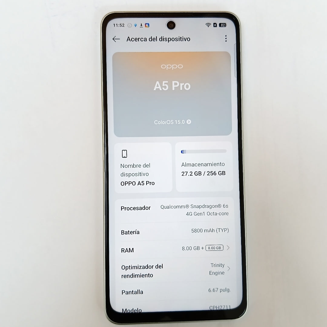 CELULAR OPPO  A5 PRO CPH2711 (2025) 256 GB 8 GB RAM (SEMINUEVO)