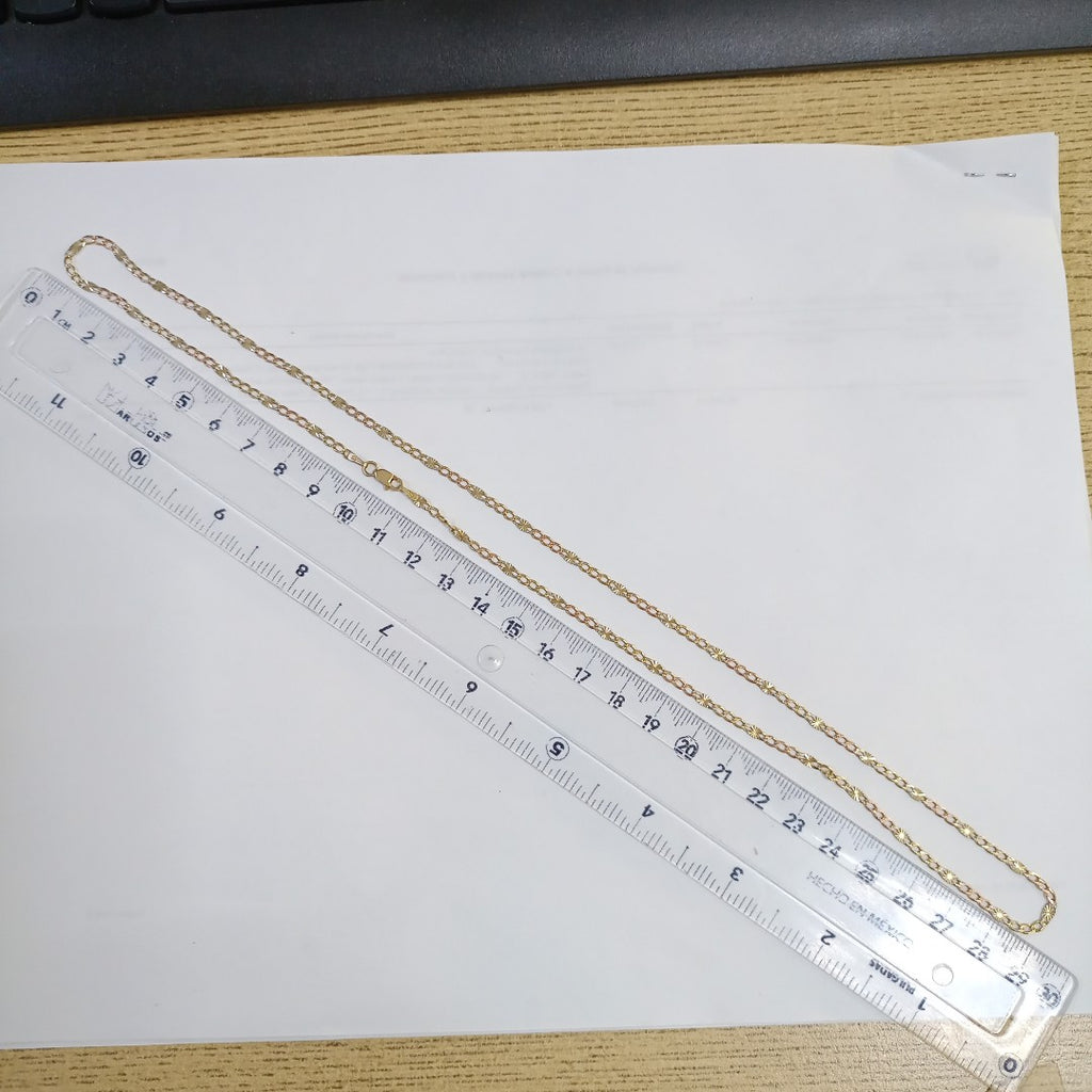 CADENA ORO COMBINADO 14 K 4.6 GRMS (SEMINUEVO)