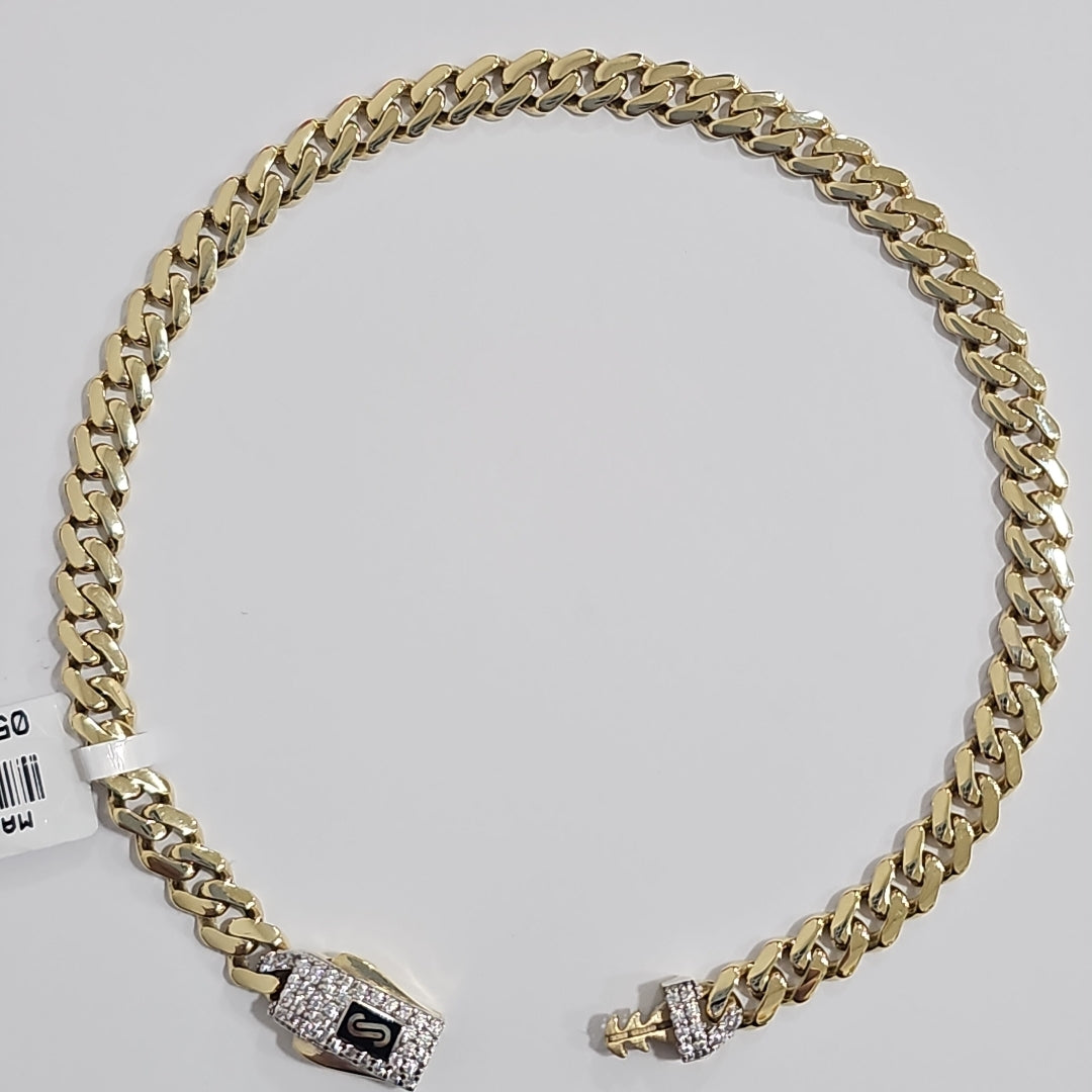 PULSERA CABALLERO MONACO ORO 14K 6.4 (NUEVO)