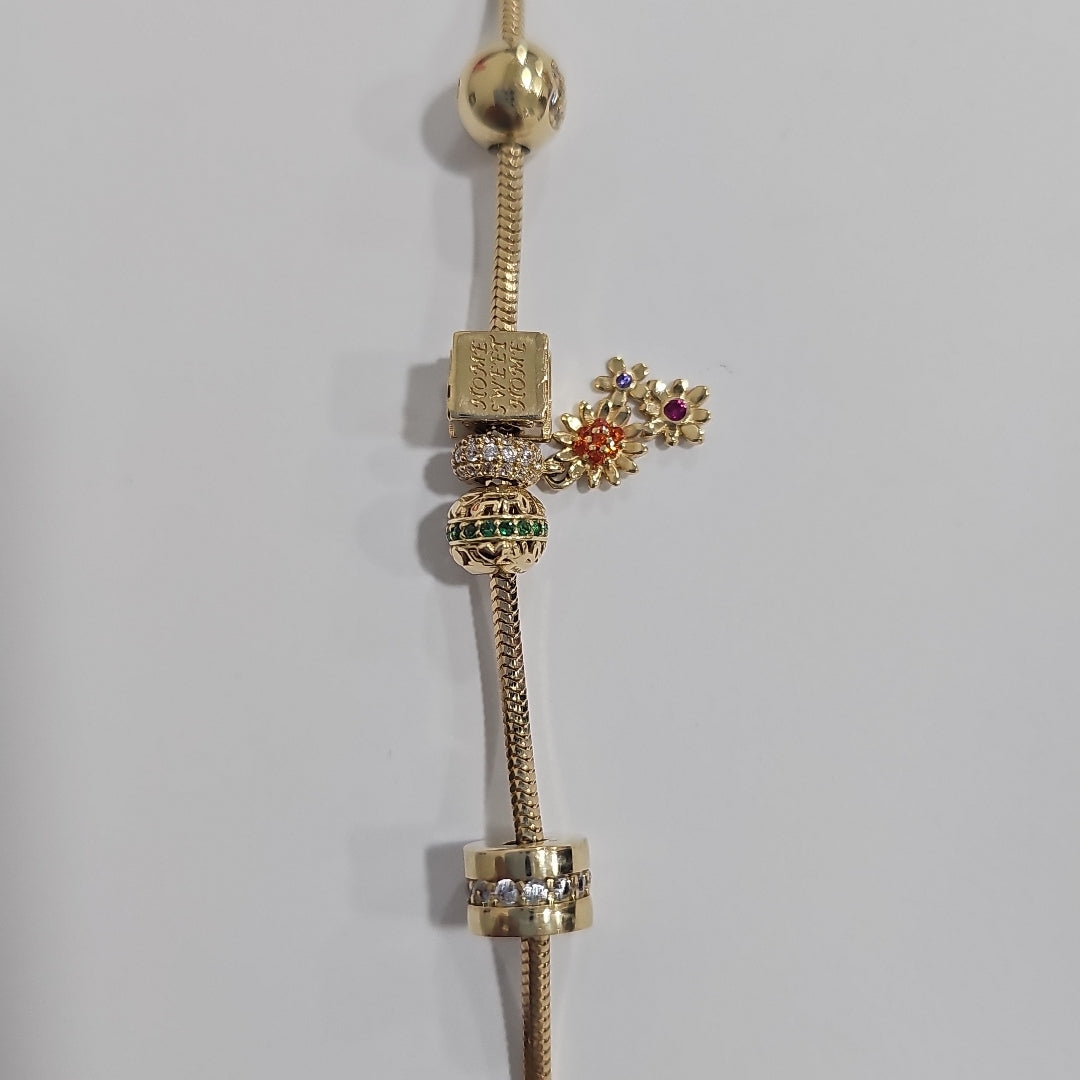PULSERA CHARM ORO 14K 9.8 (NUEVO)