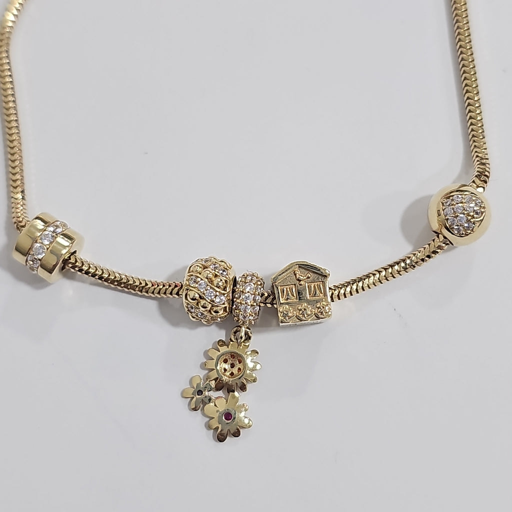 PULSERA CHARM ORO 14K 8.5 (NUEVO)