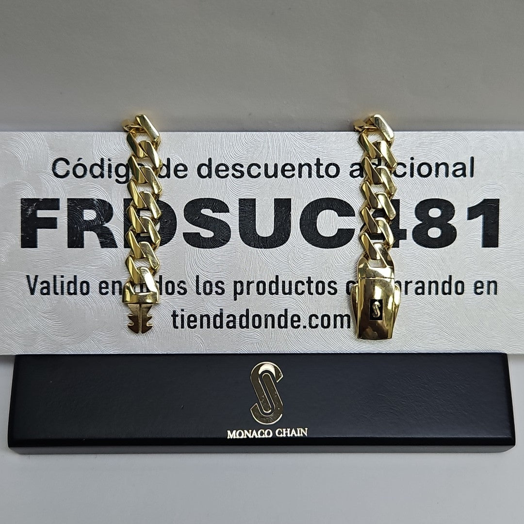 PULSERA MONACO ORO 14K 9.6 (NUEVO)