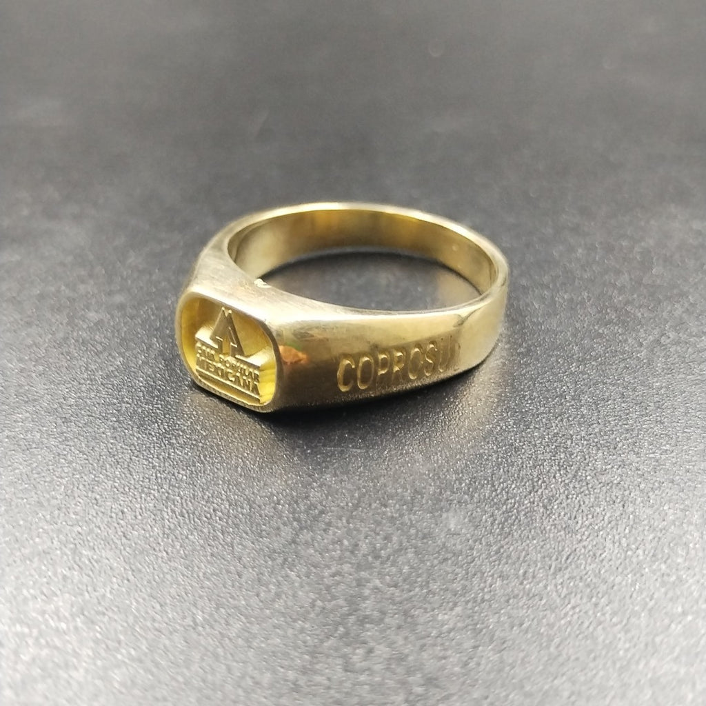ANILLO CONMEMORATIVO ORO 10 K 8,00 GRMS (SEMINUEVO)