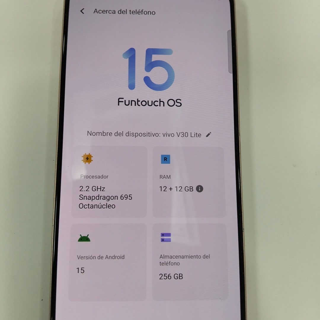 CELULAR VIVO V30 LITE V2314 (2023) 256 GB 12 GB RAM (SEMINUEVO)