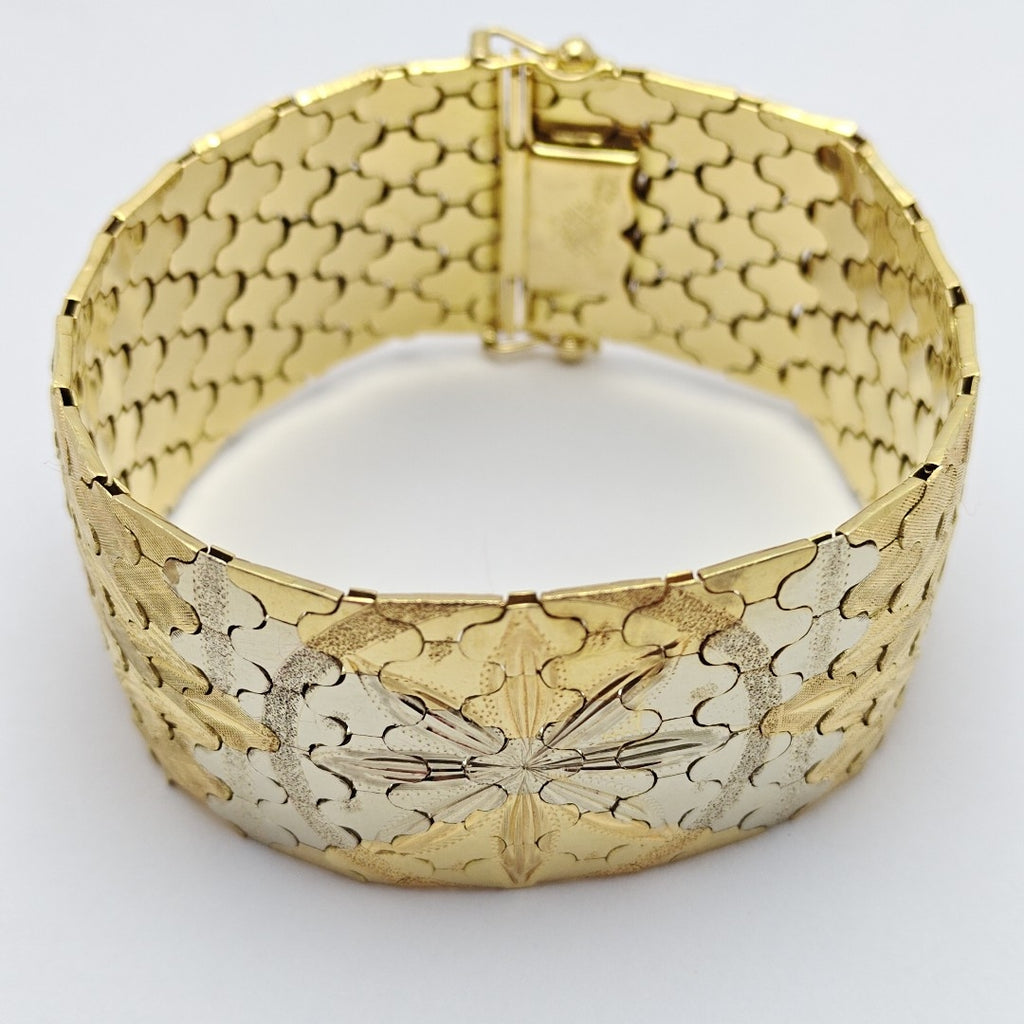 BRAZALETE ORO COMBINADO 18 K 66.6 GRMS (SEMINUEVO)