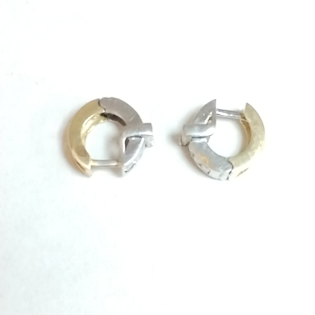 ARRACADAS PAR ORO COMBINADO 14 K 4,80 GRMS (SEMINUEVO)