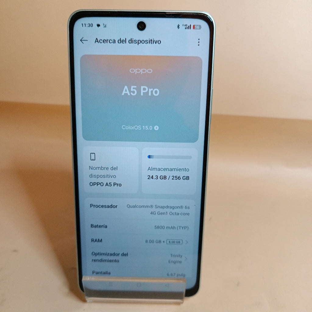 CELULAR OPPO  A5 PRO CPH2711 (2025) 256 GB 8 GB RAM (SEMINUEVO)