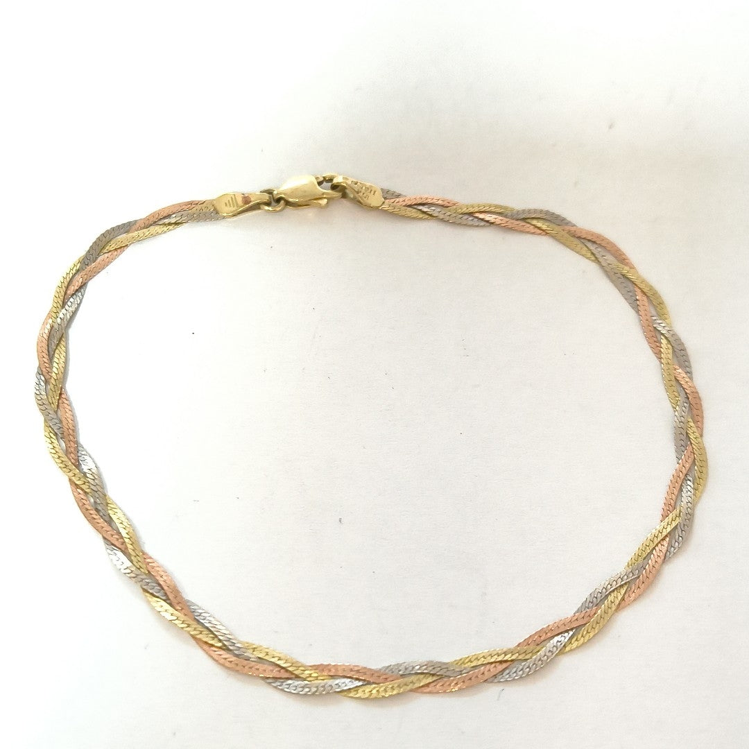 PULSERA ORO COMBINADO 10 K 1,80 GRMS (SEMINUEVO)