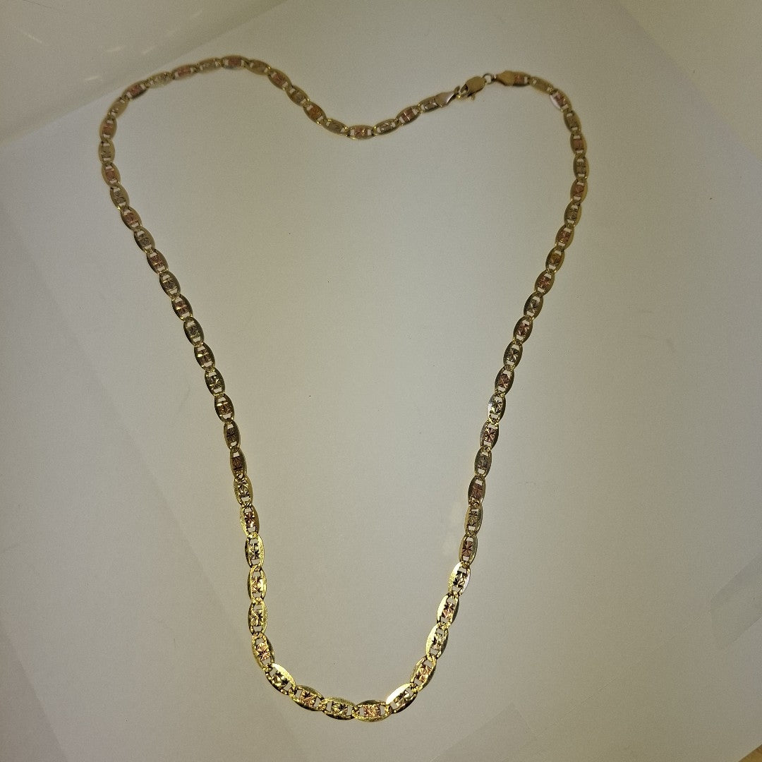 CADENA ORO COMBINADO 14 K 9,70 GRMS (SEMINUEVO)