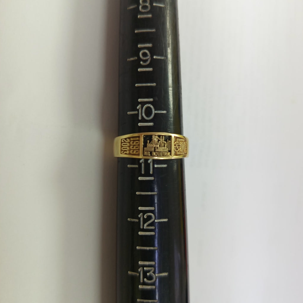 ANILLO DE GRADUACIÓN ORO 14 K 6.5 GRMS (SEMINUEVO)