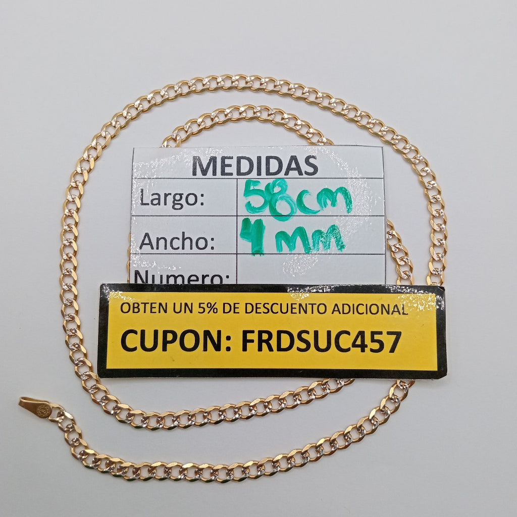 CADENA ORO,RODIADO 10 K 13,60 GRMS (SEMINUEVO)