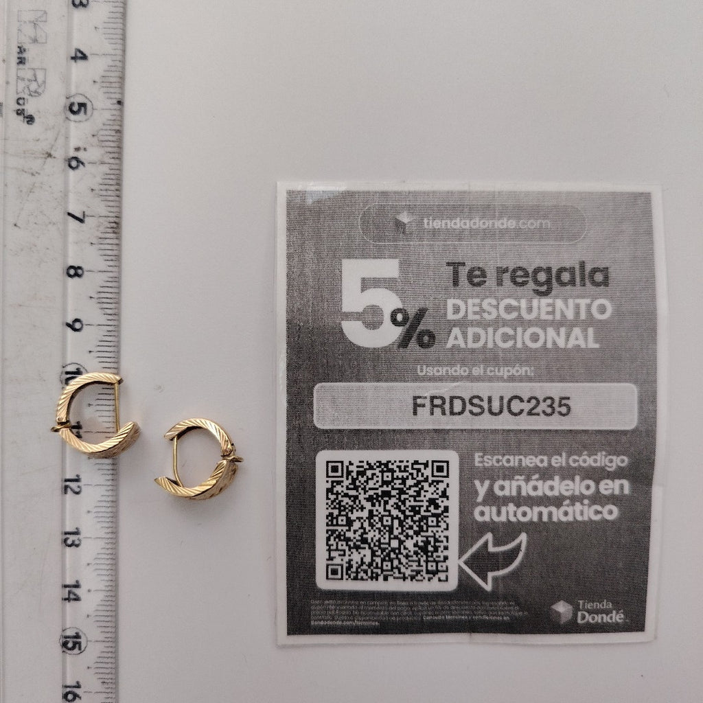 ARETES PAR ORO 18 K 2,90 GRMS (SEMINUEVO)