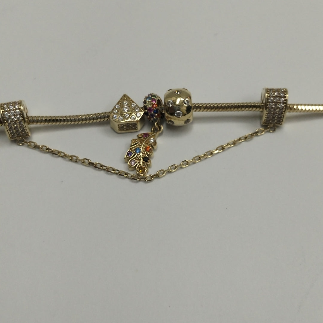 PULSERA CHARM ORO 14K 10.2 (NUEVO)