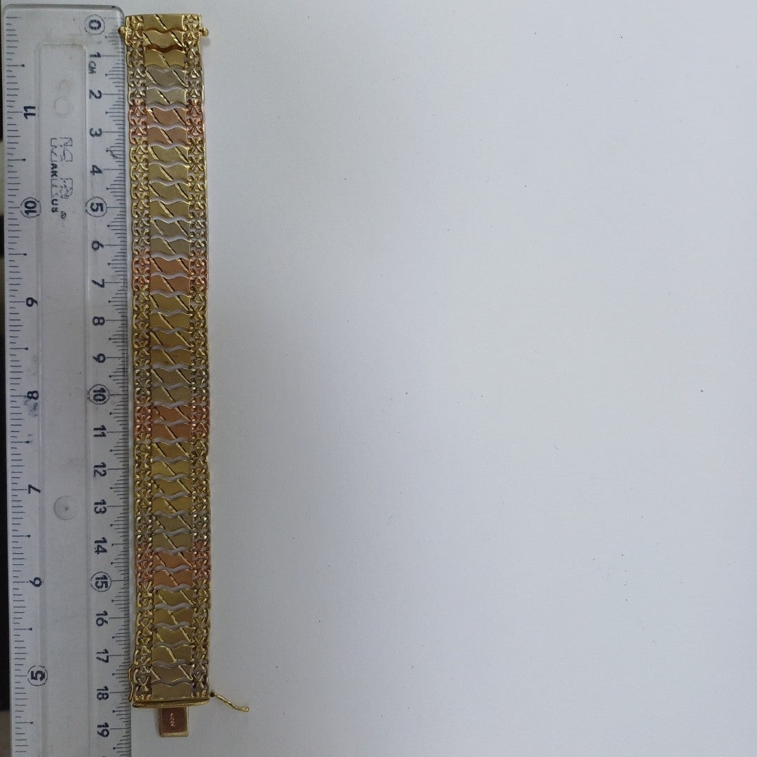 PULSERA ORO,ORO COMBINADO 14 K 25,30 GRMS (SEMINUEVO)