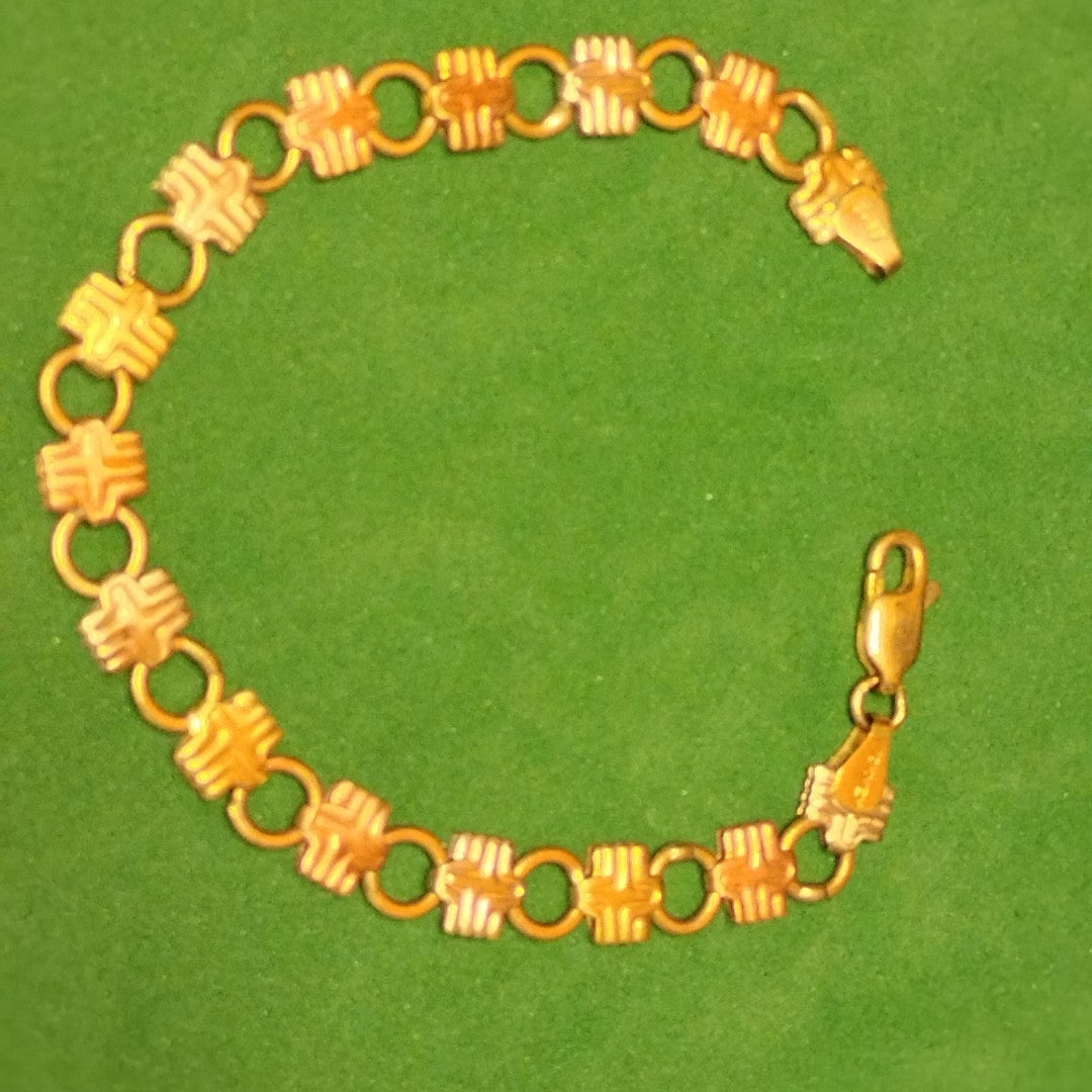 PULSERA ORO COMBINADO 10 K 4,40 GRMS (SEMINUEVO)
