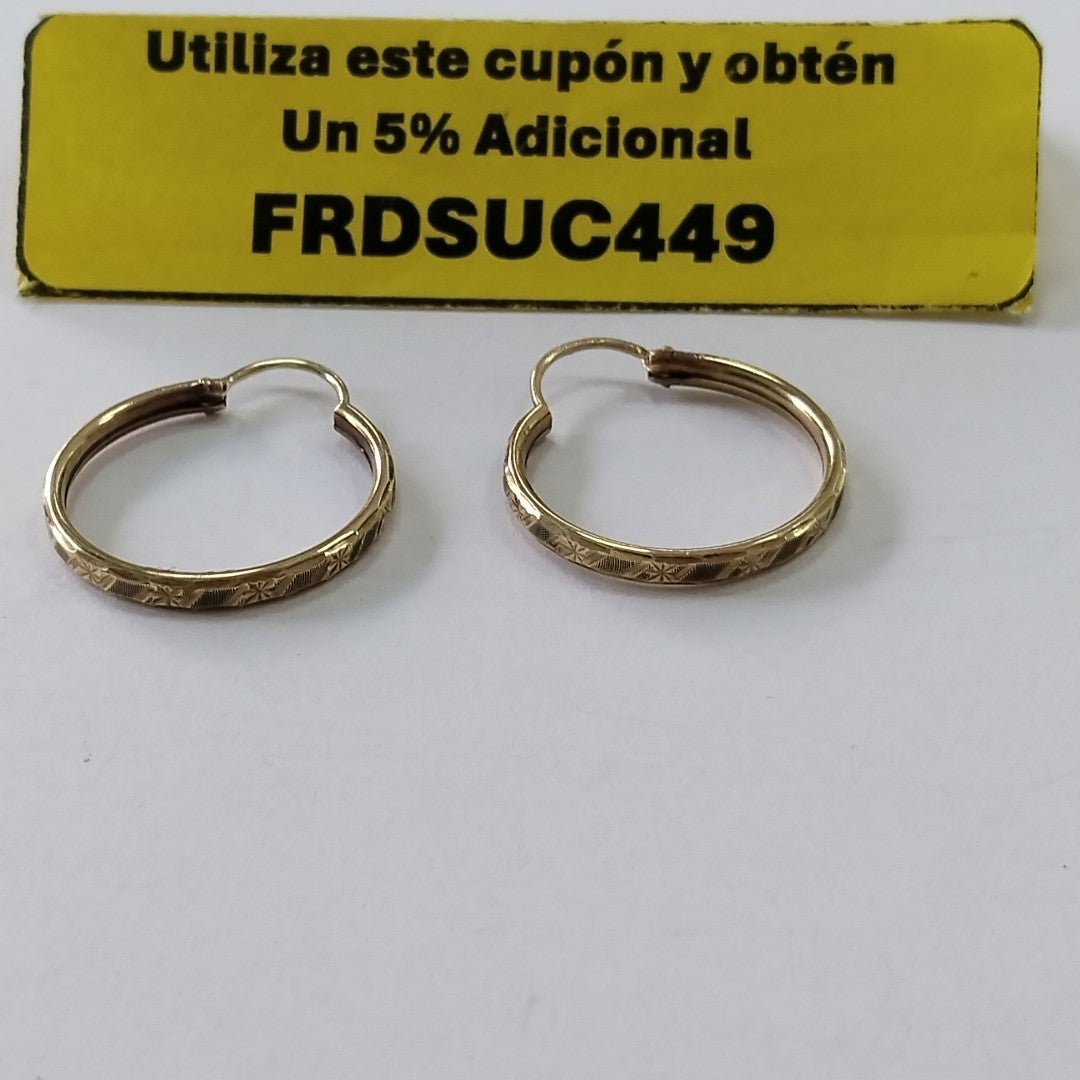 ARRACADAS PAR ORO 10 K 1.7 GRMS (SEMINUEVO)