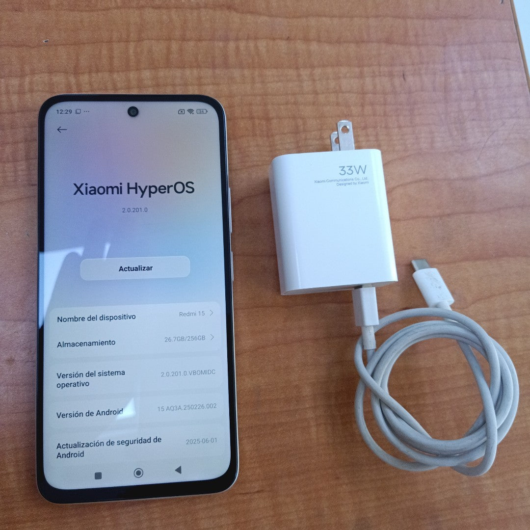 CELULAR XIAOMI REDMI 15 25062RN2DL (2025) 256 GB 8 GB RAM (SEMINUEVO)
