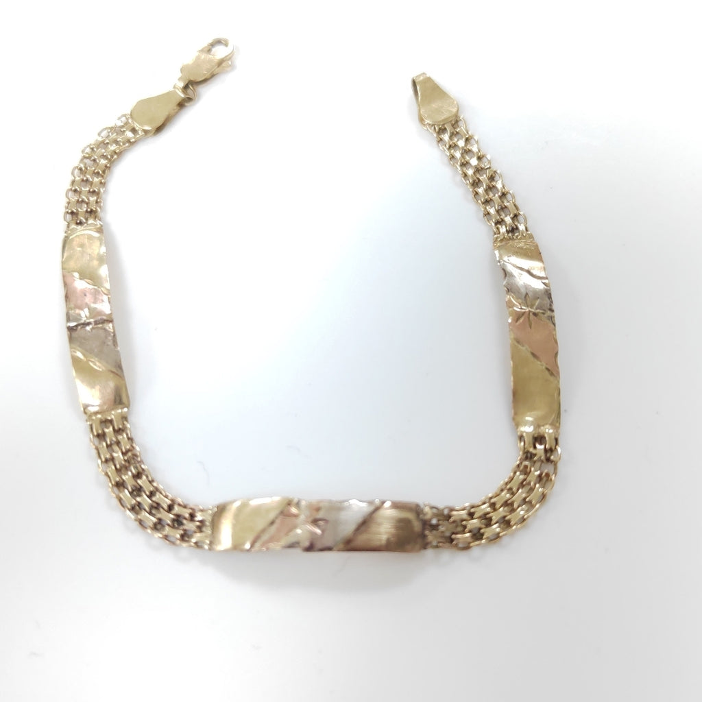 PULSERA ORO COMBINADO 10 K 4.3 GRMS (SEMINUEVO)