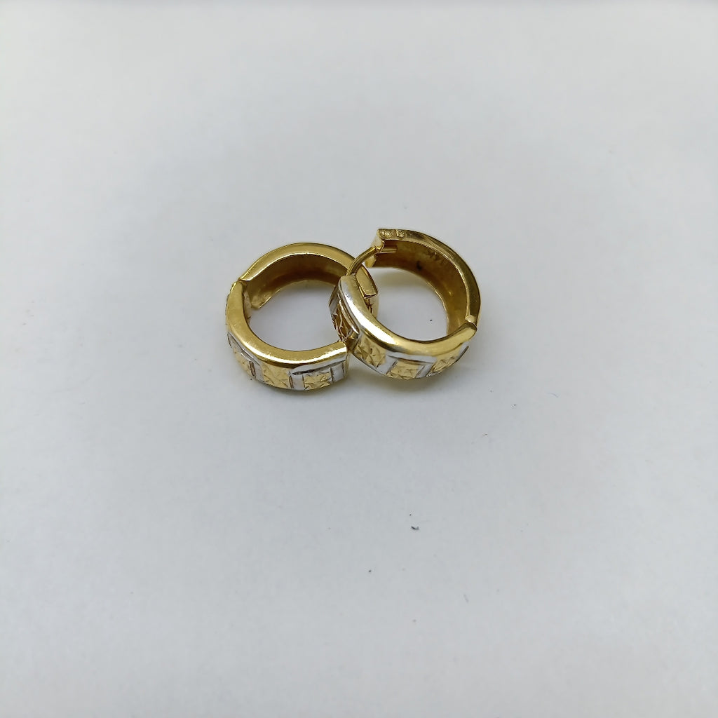 ARRACADAS PAR ORO COMBINADO 14 K 2 GRMS (SEMINUEVO)