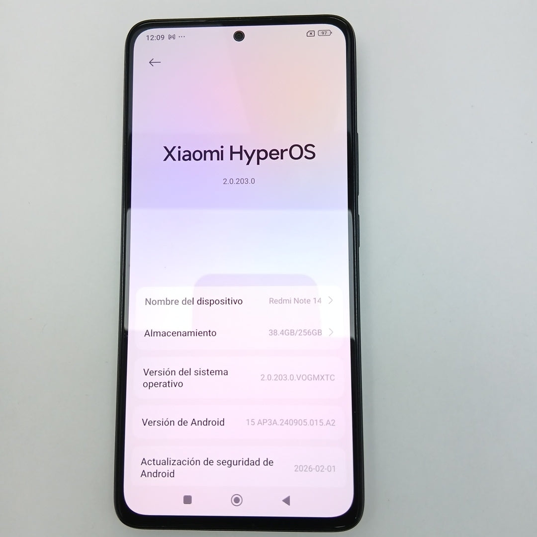 CELULAR XIAOMI REDMI NOTE 14 24117RN76L (2025) 256 GB 8 GB RAM (SEMINUEVO)