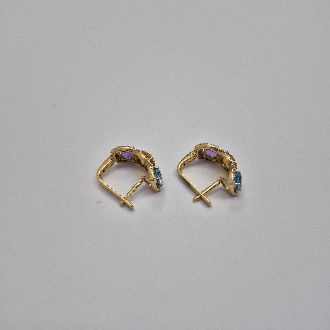 ARETES PAR ORO 14 K 5,10 GRMS (SEMINUEVO)