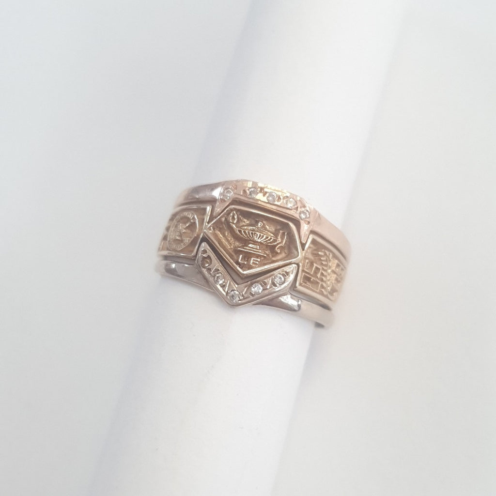 ANILLO DE GRADUACIÓN ORO 14 K 4.7 GRMS (SEMINUEVO)