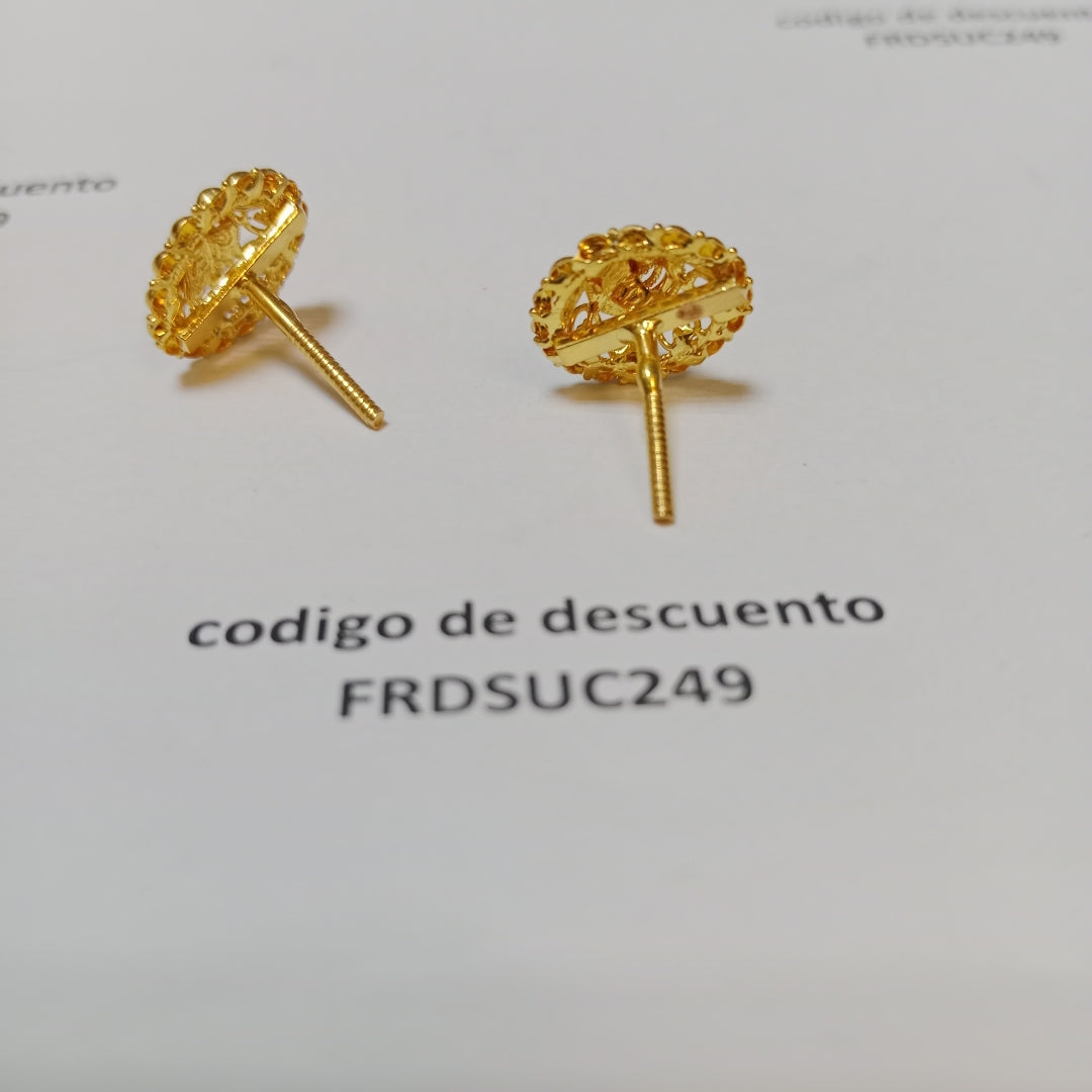 ARETES PAR ORO 18 K 3.4 GRMS (SEMINUEVO)