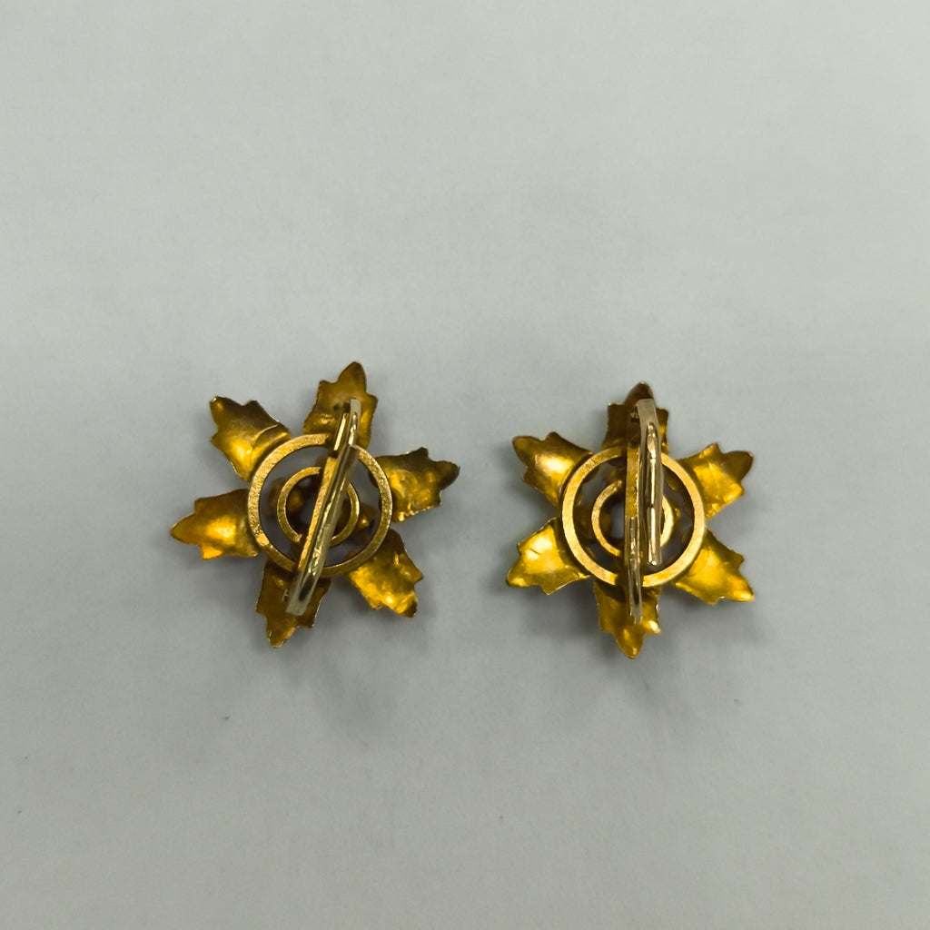 ARETES PAR ORO,RODIADO 8 K 2,20 GRMS (SEMINUEVO)