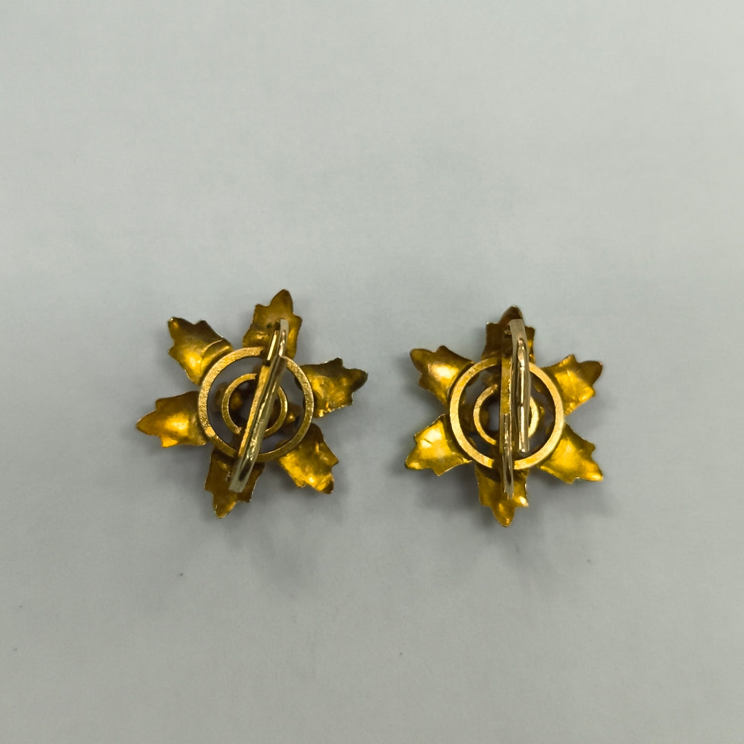 ARETES PAR ORO,RODIADO 8 K 2,20 GRMS (SEMINUEVO)