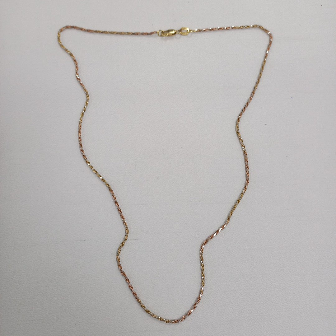 CADENA ORO, ORO COMBINADO 14 K 4.3 GRMS (SEMINUEVO)
