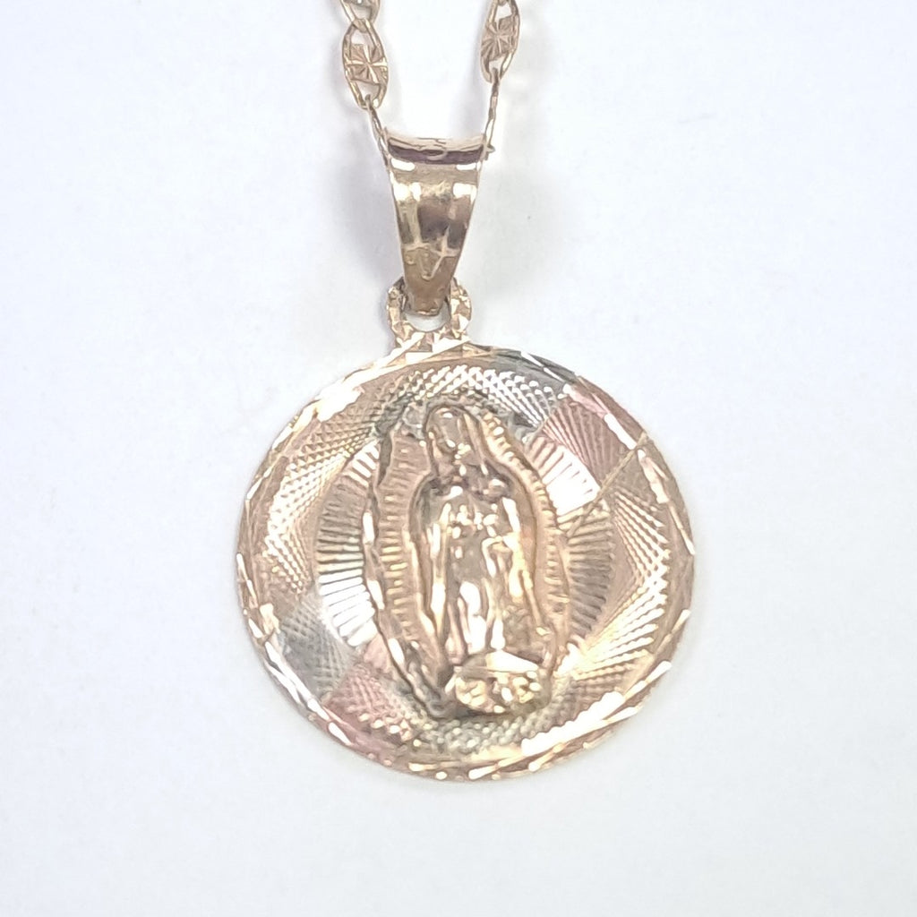 CADENA,MEDALLA RELIGIOSA ORO 10 K 2,60 GRMS (SEMINUEVO)