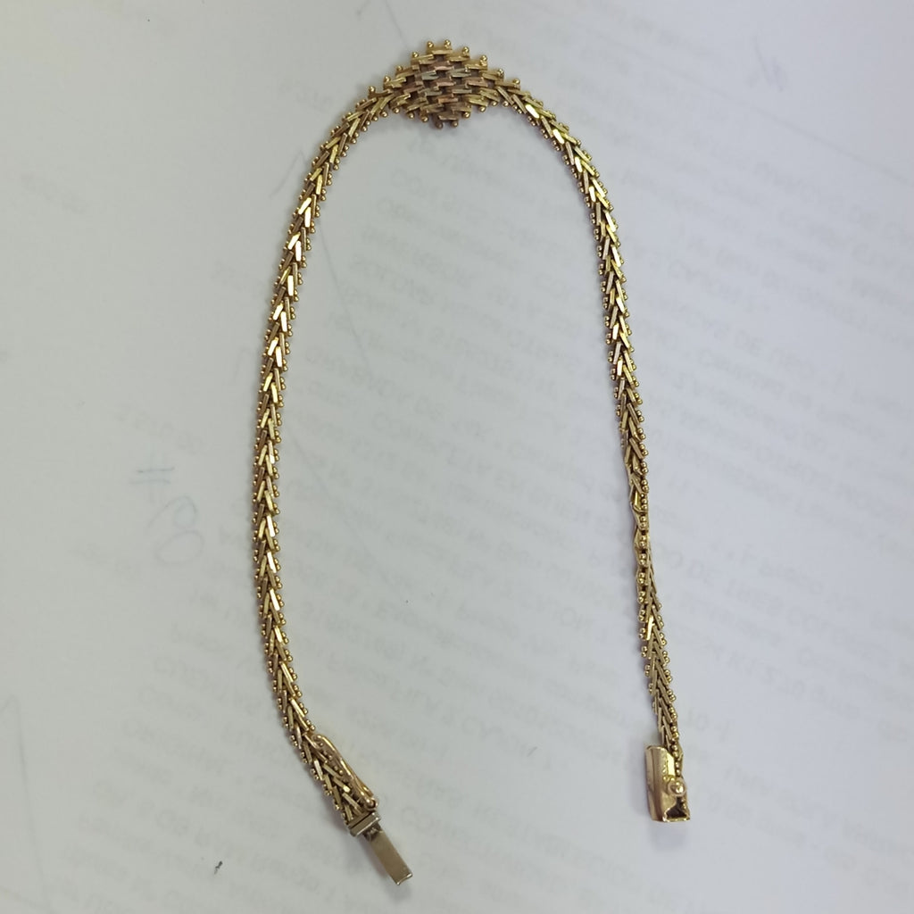 PULSERA ORO, RODIADO 14 K 6.2 GRMS (SEMINUEVO)