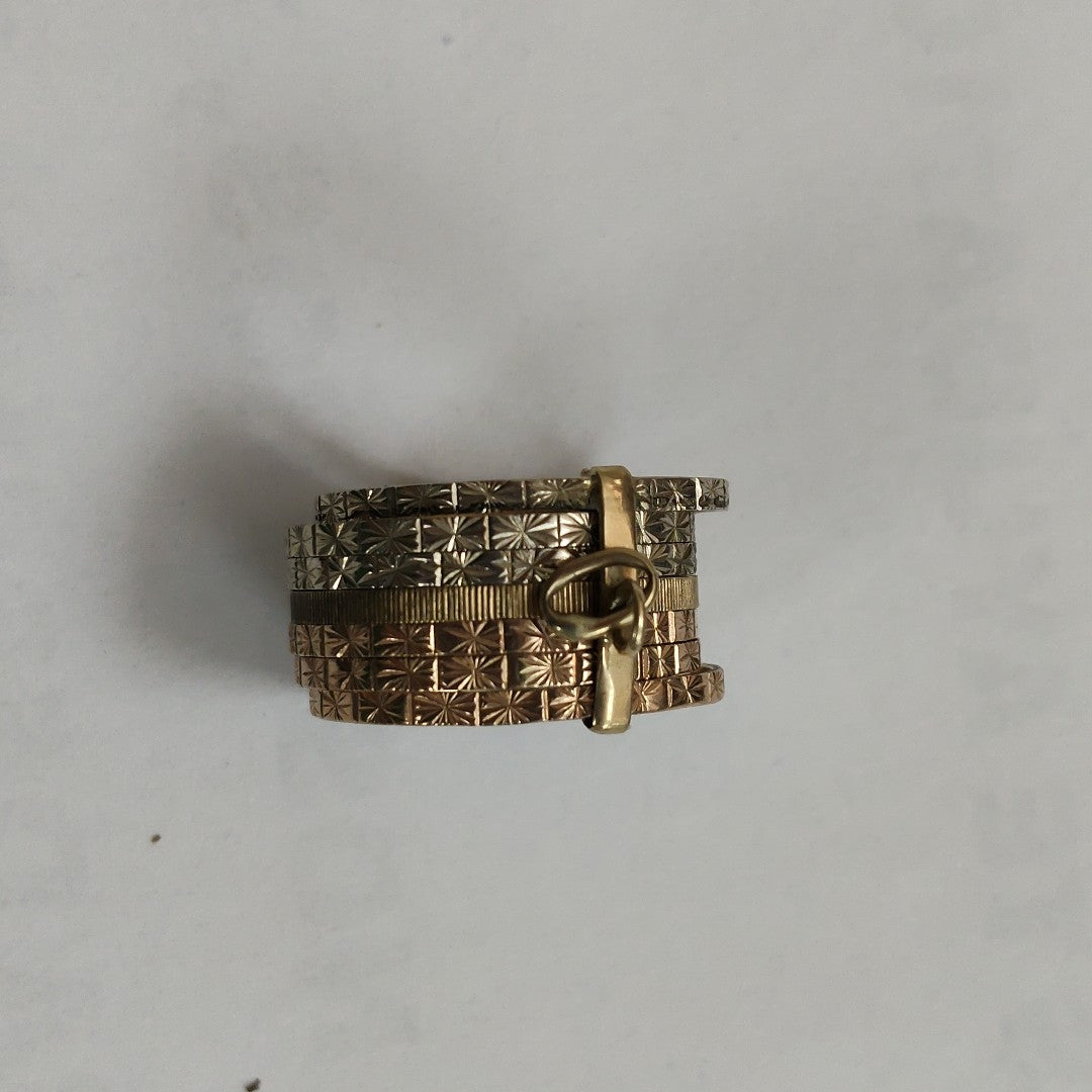 ANILLO ORO COMBINADO 10 K 3.5 GRMS (SEMINUEVO)