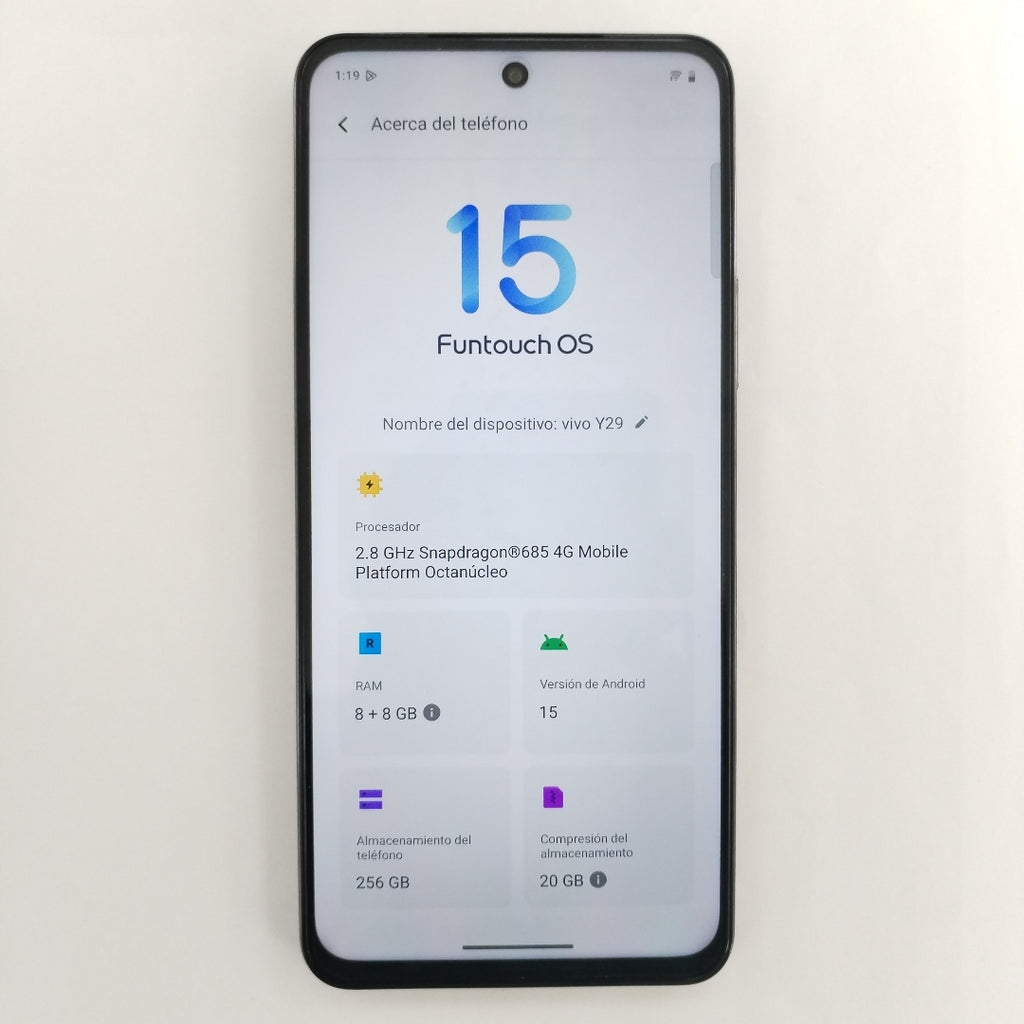 CELULAR VIVO Y29 V2434 (2025) 256 GB 8 GB RAM (SEMINUEVO)