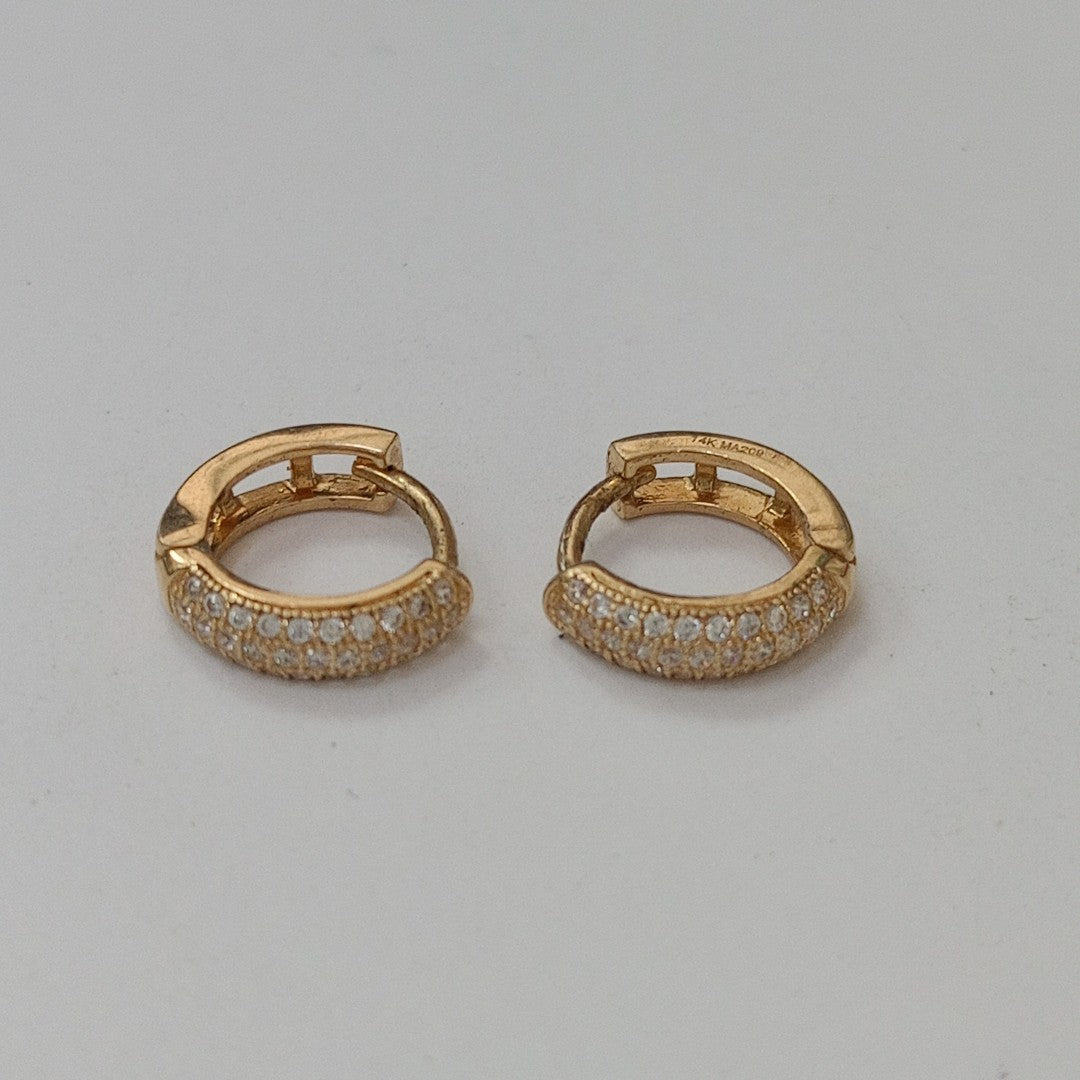 ARRACADAS PAR ORO 14 K 2.2 GRMS (SEMINUEVO)