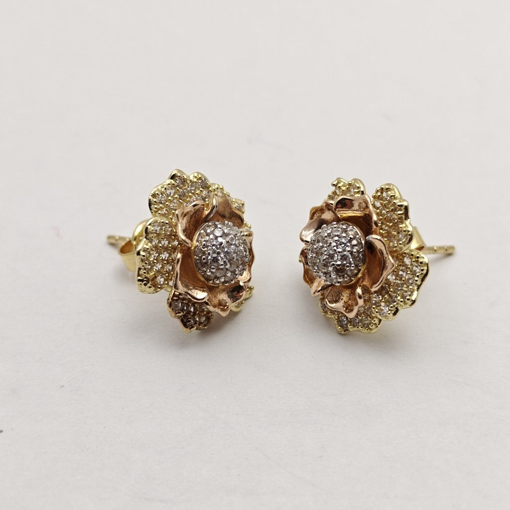 BROQUELES PAR ORO COMBINADO 14 K 5,30 GRMS (SEMINUEVO)