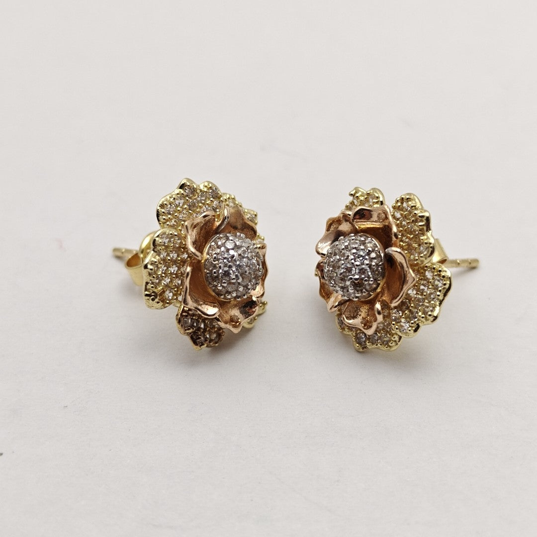 BROQUELES PAR ORO COMBINADO 14 K 5,30 GRMS (SEMINUEVO)