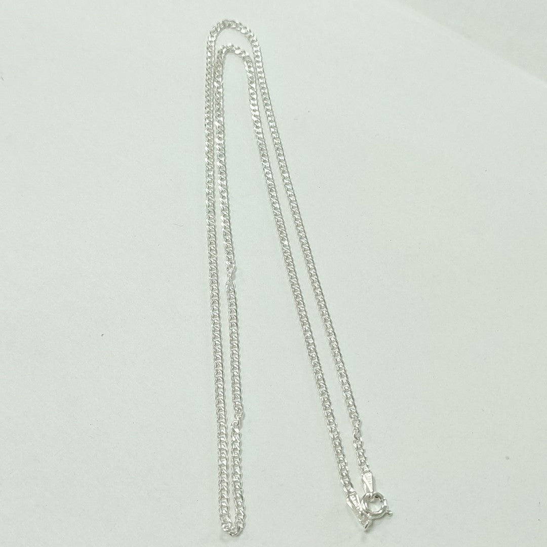 CADENA TEJIDO BARBADO PLATA .925 55 CM 5.4 GR (NUEVO)