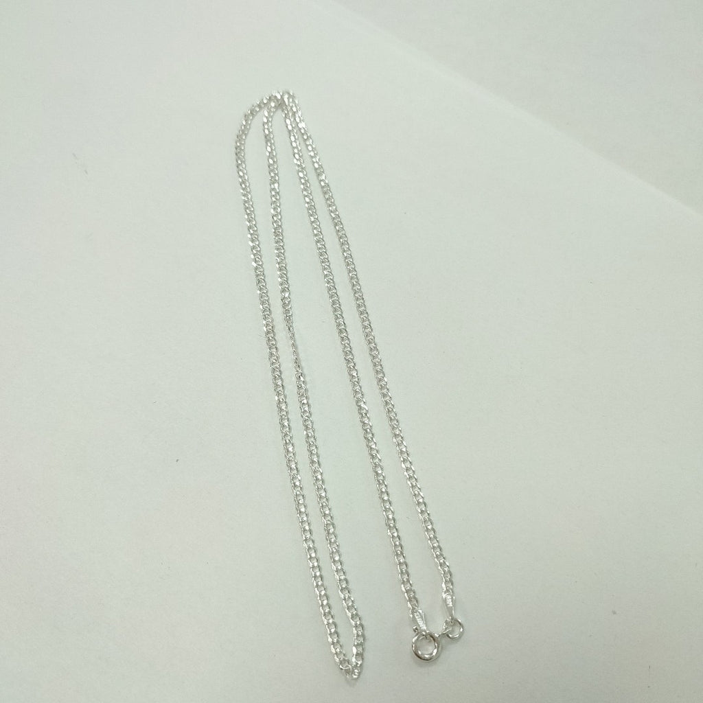 CADENA TEJIDO BARBADO PLATA .925 60 CM 5.6 GR (NUEVO)