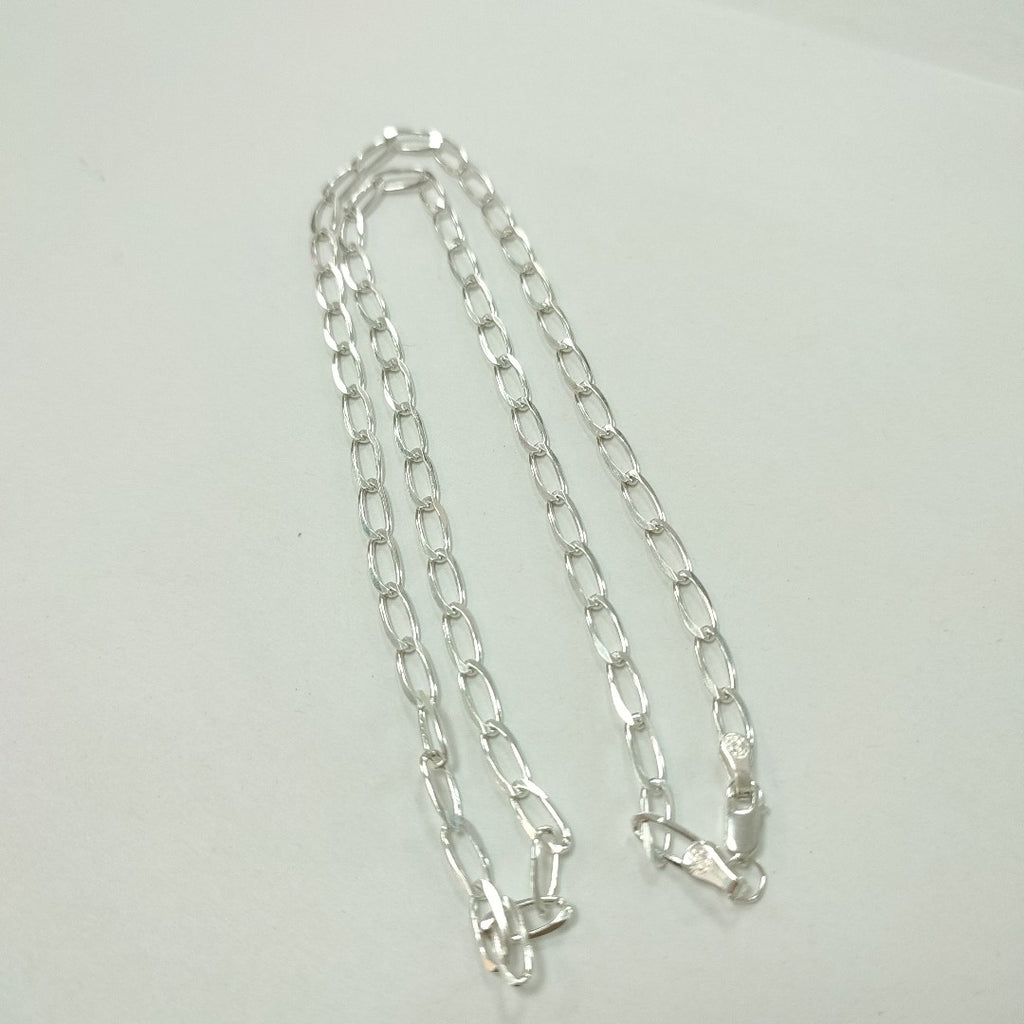 CADENA TEJIDO ESLABONES PLATA .925 55 CM 9.8 GR (NUEVO)
