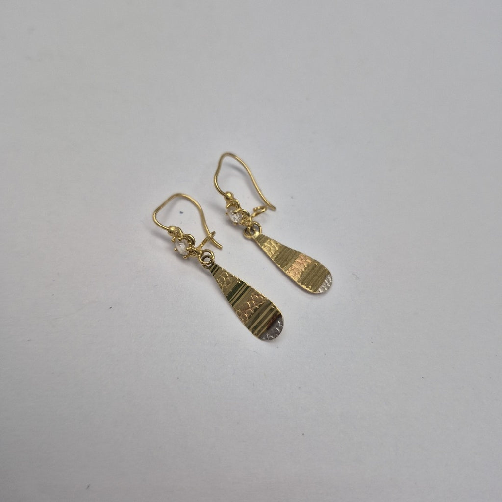 ARETES PAR ORO COMBINADO 14 K 1,70 GRMS (SEMINUEVO)