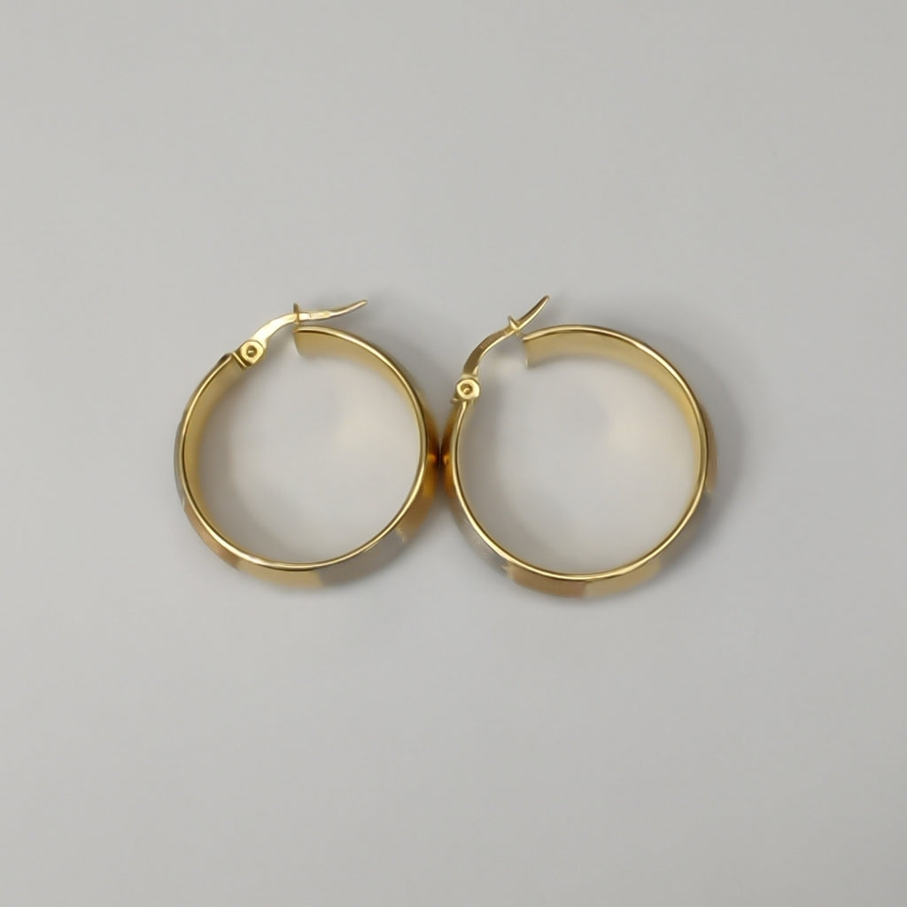 ARRACADAS PAR ORO, RODIADO 14 K 3.3 GRMS (SEMINUEVO)