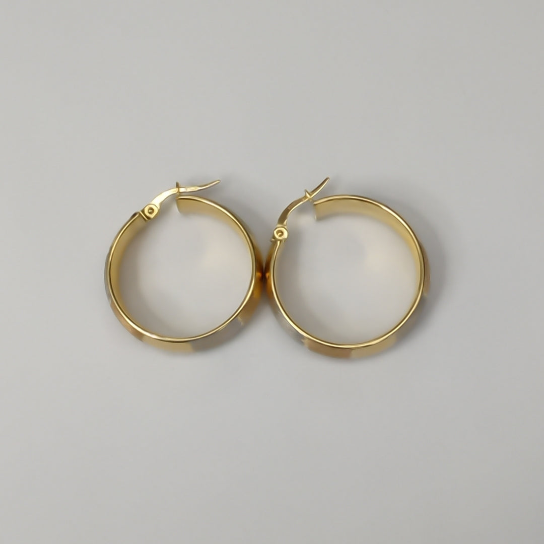 ARRACADAS PAR ORO, RODIADO 14 K 3.3 GRMS (SEMINUEVO)