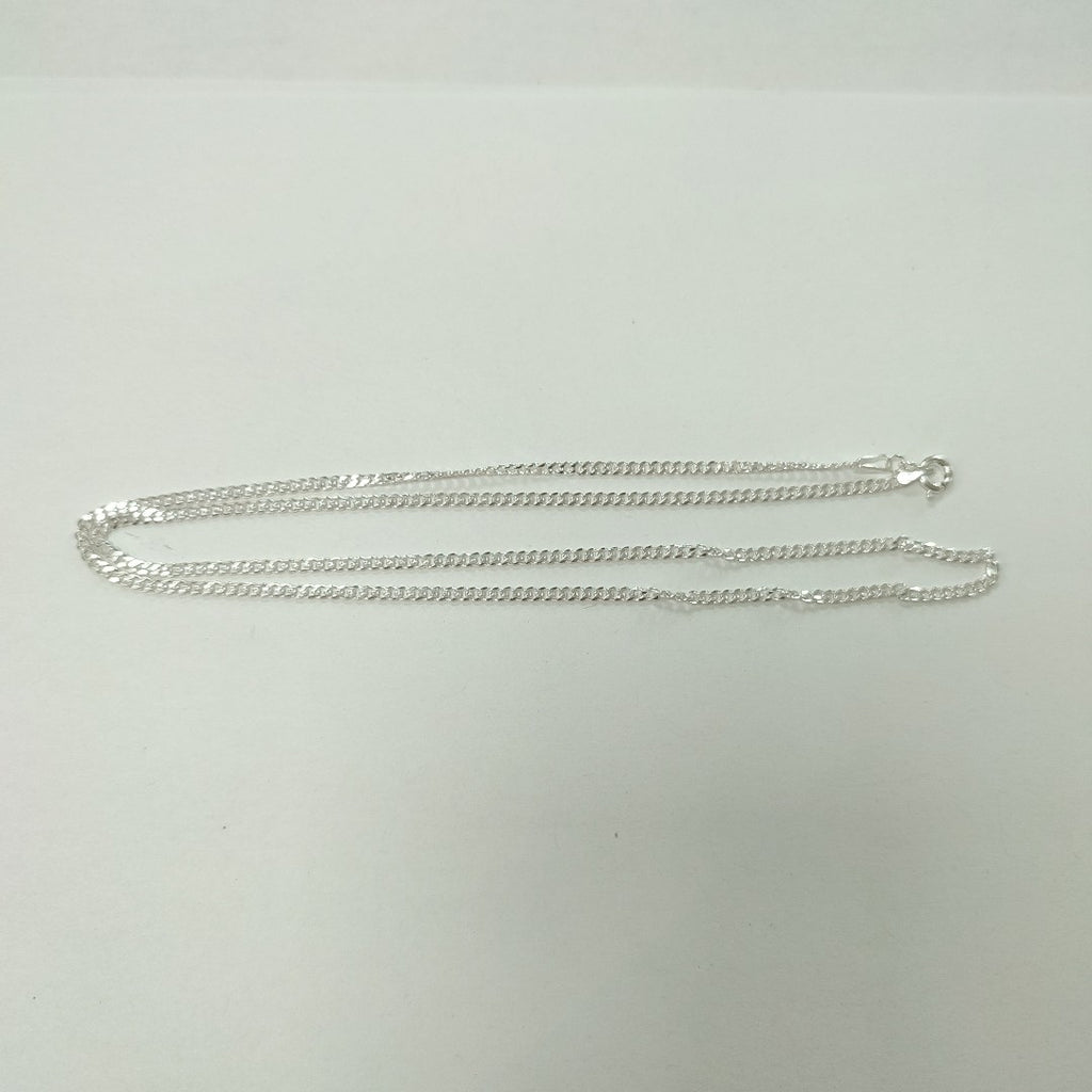 CADENA TEJIDO BARBADO PLATA .925 55 CM 5.5 GR (NUEVO)