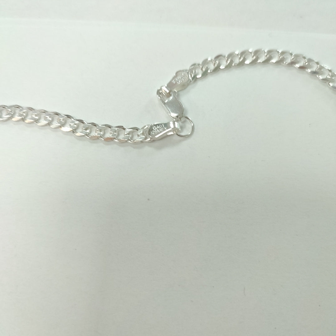 CADENA TEJIDO BARBADO PLATA .925 60 CM 13.8 GR (NUEVO)